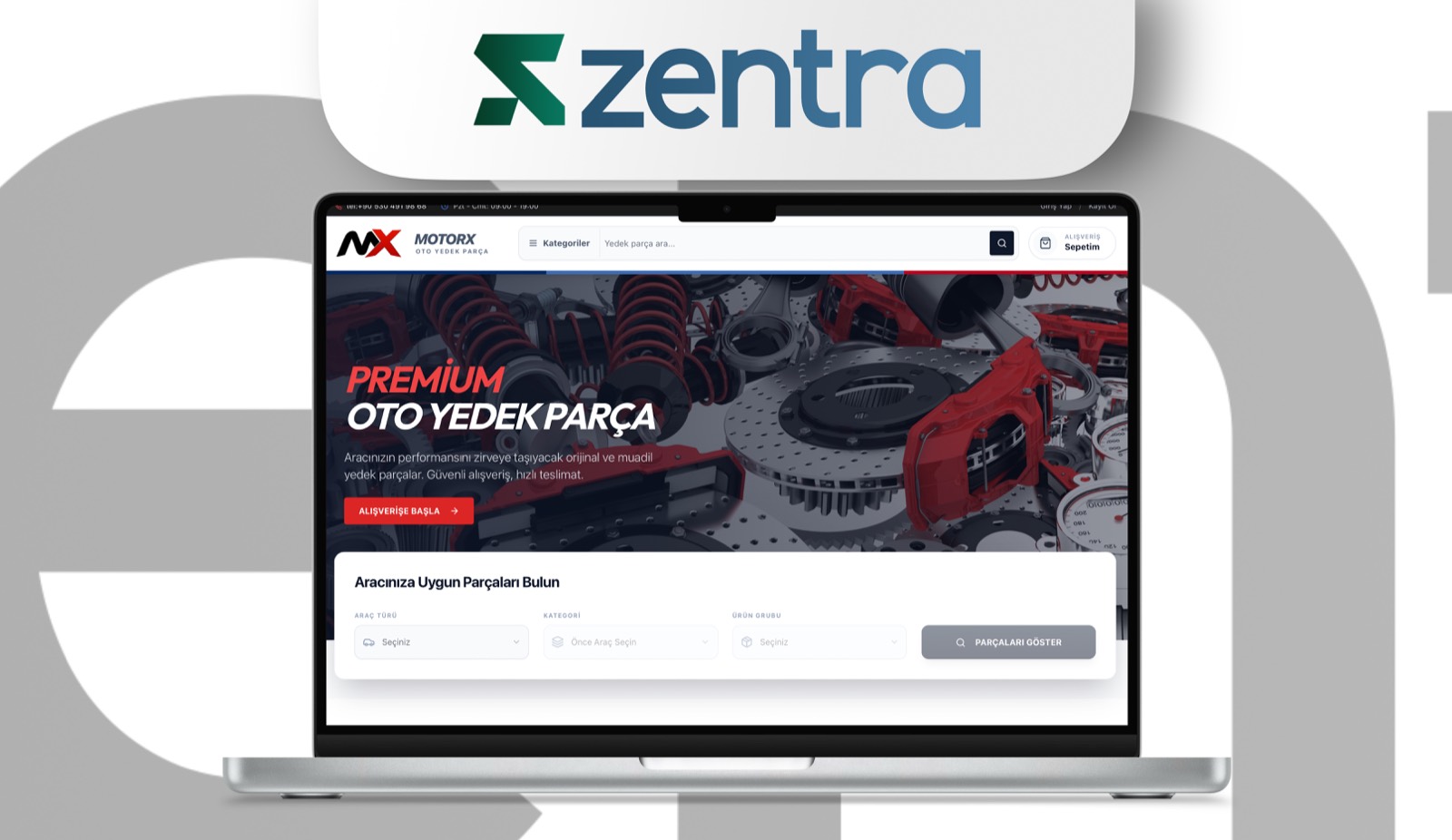 Hekzen e-ticaret mağaza kurulumu projesi arayüz görseli